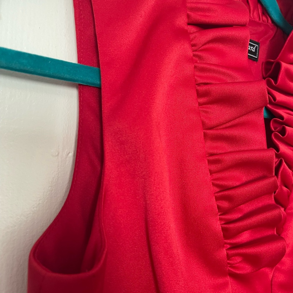 Jessica Howard Vibrant Red Ruffled Mini Dress - Picture 9 of 11